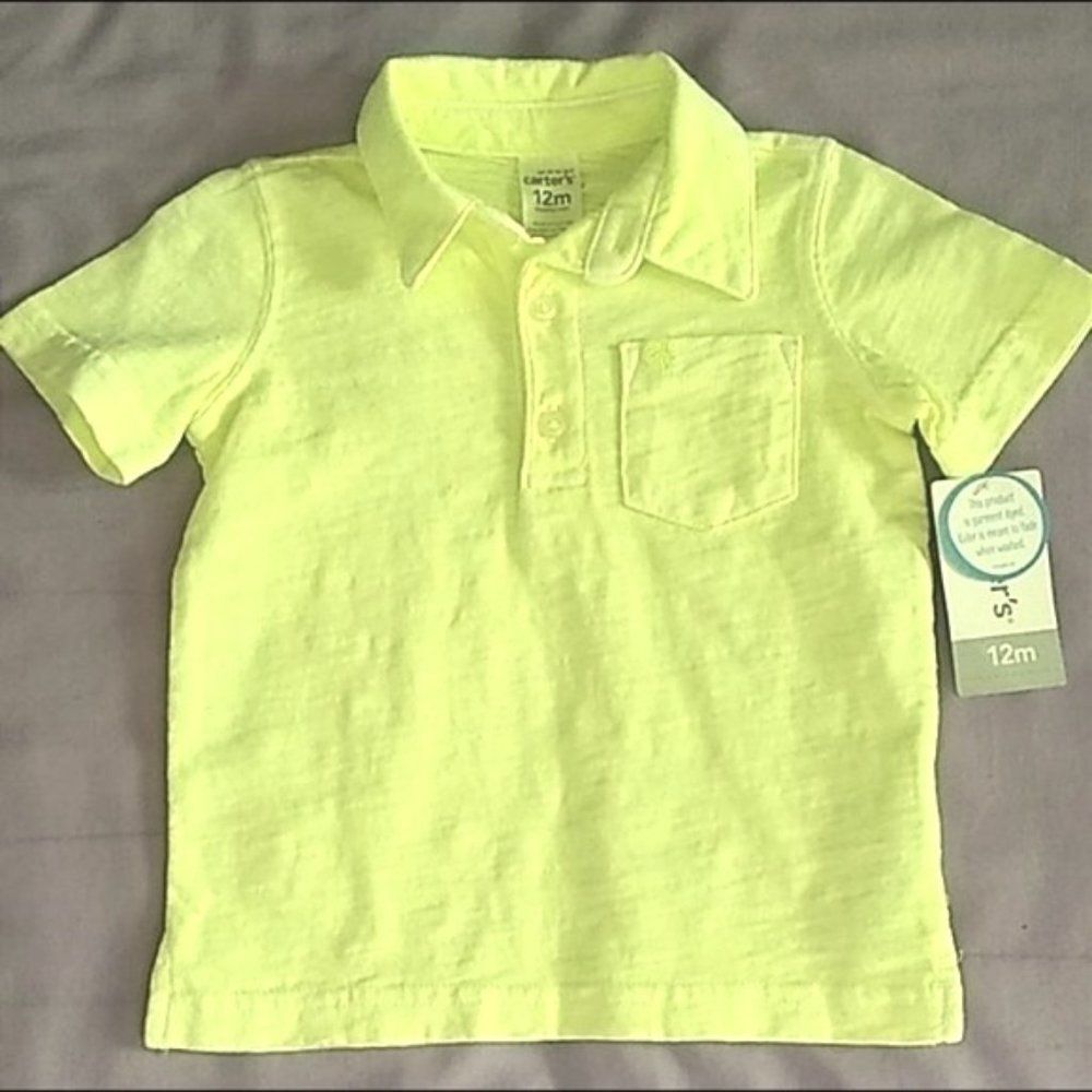 Baby Carter's Lime Yellow Shirt Size 12M